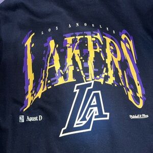 Mitchell & Ness x Agust D (Suga of BTS) Los Angeles Lakers Collection Hoodie